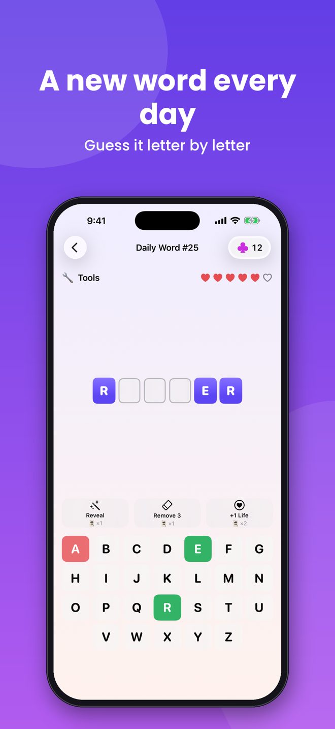 Daily Word game screen